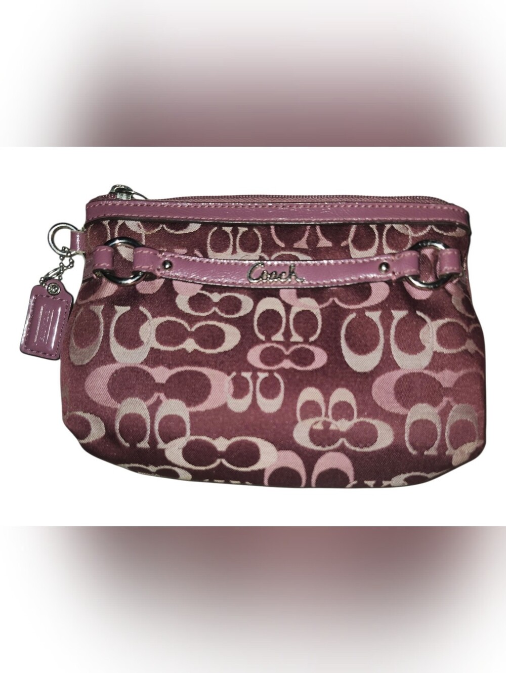 Coach GUC Vintage Coach Signature C Jacard Convertable Wristlet/Pochette Bag